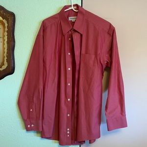 Joseph &Feis international men’s long sleeve shirt size 16 (32-33) color red